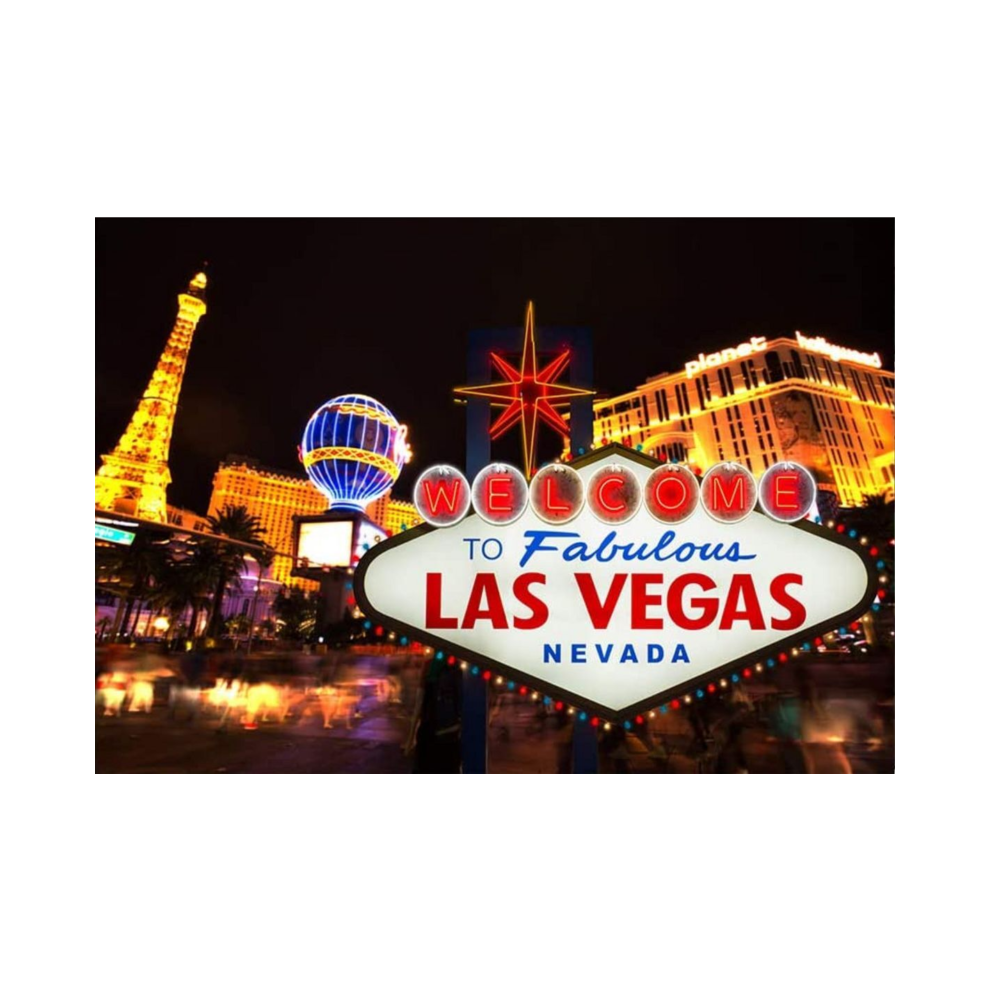 Custom Welcome To Las Vegas Photography Backdrop City Banner Casino Night Party Decor 9180479507956