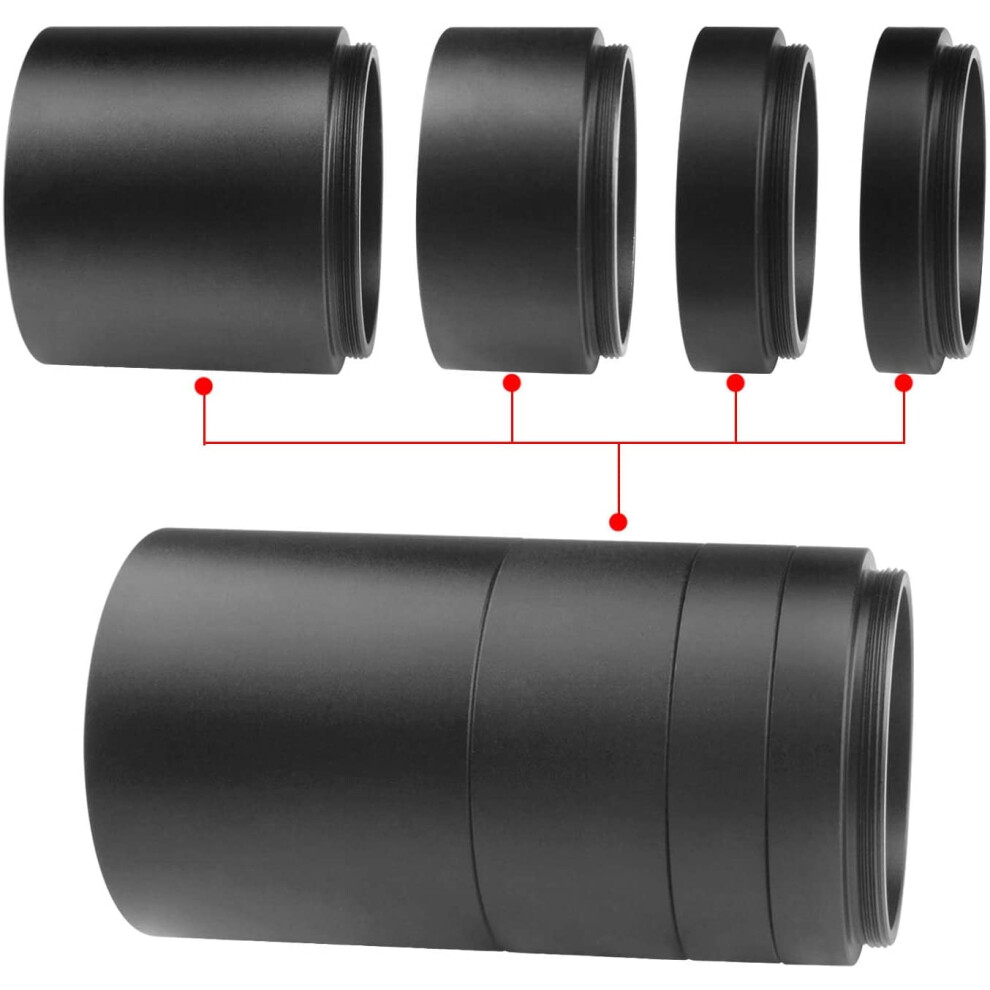 Alstar Astronomical T2-Extension Tube Kit For Cameras And Eyepieces - Length 8Mm 10Mm 20Mm 40Mm - M42x0.75 On Both 9180479508014