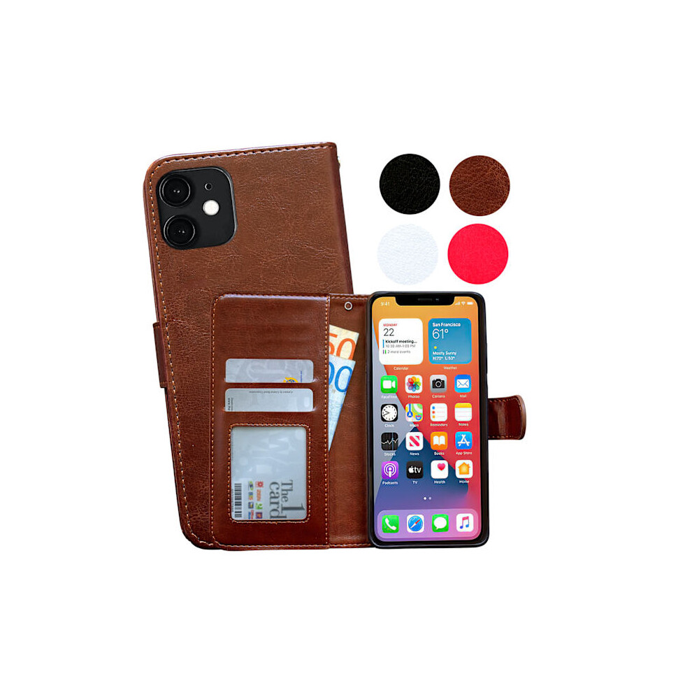 Compatible With Iphone 12 Mini - Leather Case / Protection Pink 9180479509127