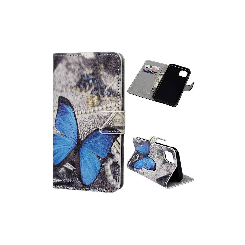 Wallet Case Compatible With Iphone 13 Mini - Butterfly Blue 9180479509400