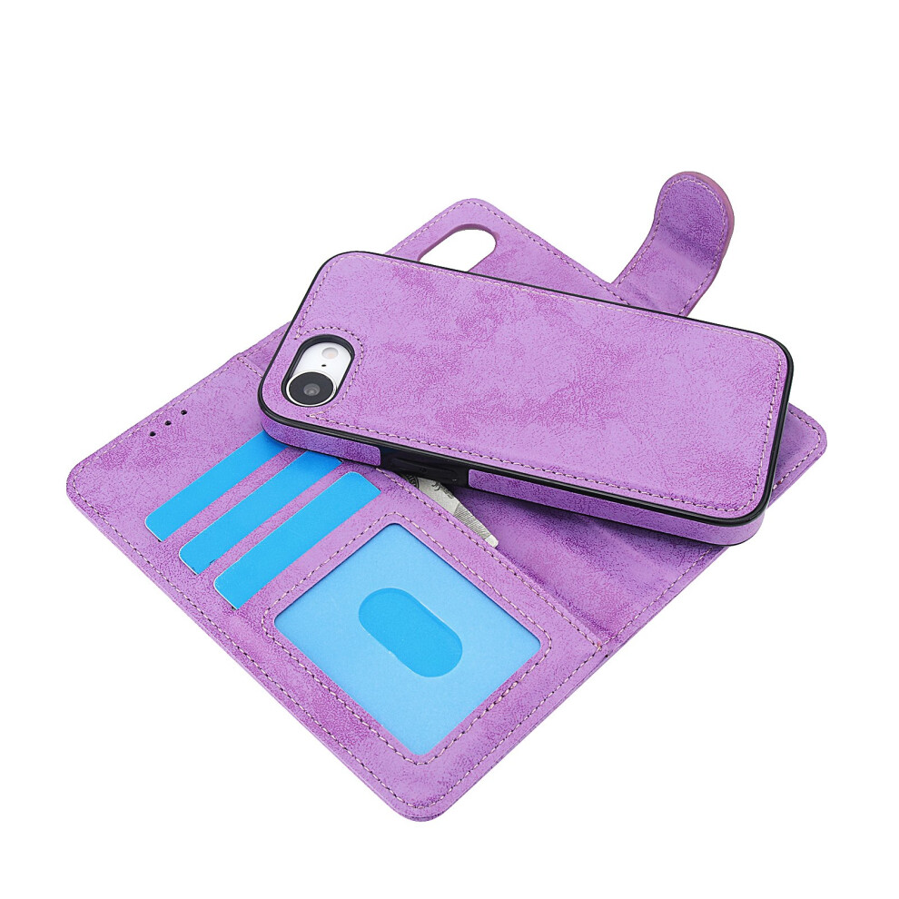 Compatible With Iphone 16E - Practical Stylish Wallet Case Purple 9180479509387