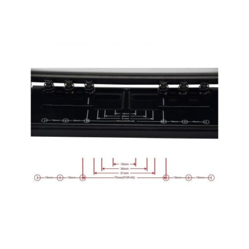 Adjustable 6-hole punch for A5 size, 6-ring binders-XF33- 1