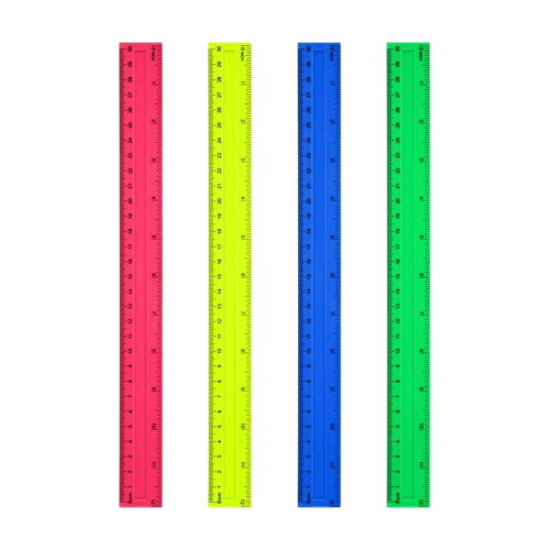 4pcs Advertising Ruler 30cm Color Plastic Ruler For Drawing Tool 2