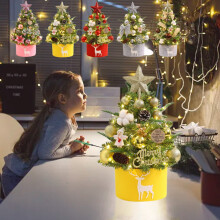 Jacenvly Halloween & Christmas Decor: Mini Flocking White Tree, Ornaments, Desktop Home Decor, Silver – Compatible with Indoor/Outdoor Use