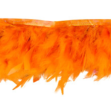 Wuljfeng Hangs 100Cm 10 to 13Cm Turkey Feather Trim Fringe for Home Decor Sewing Craft Decoration (H )