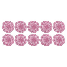 Giyblacko 10pcs Crochet Cotton Lace Placemats, Round Handmade Doilies, Hollow Flower Decorative Table Mat