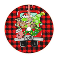 The Grinch Christmas Tree Skirt, Merry Christmas Party Xmas Home Decoration,Soft Tree Mat for Holiday Ornaments 36