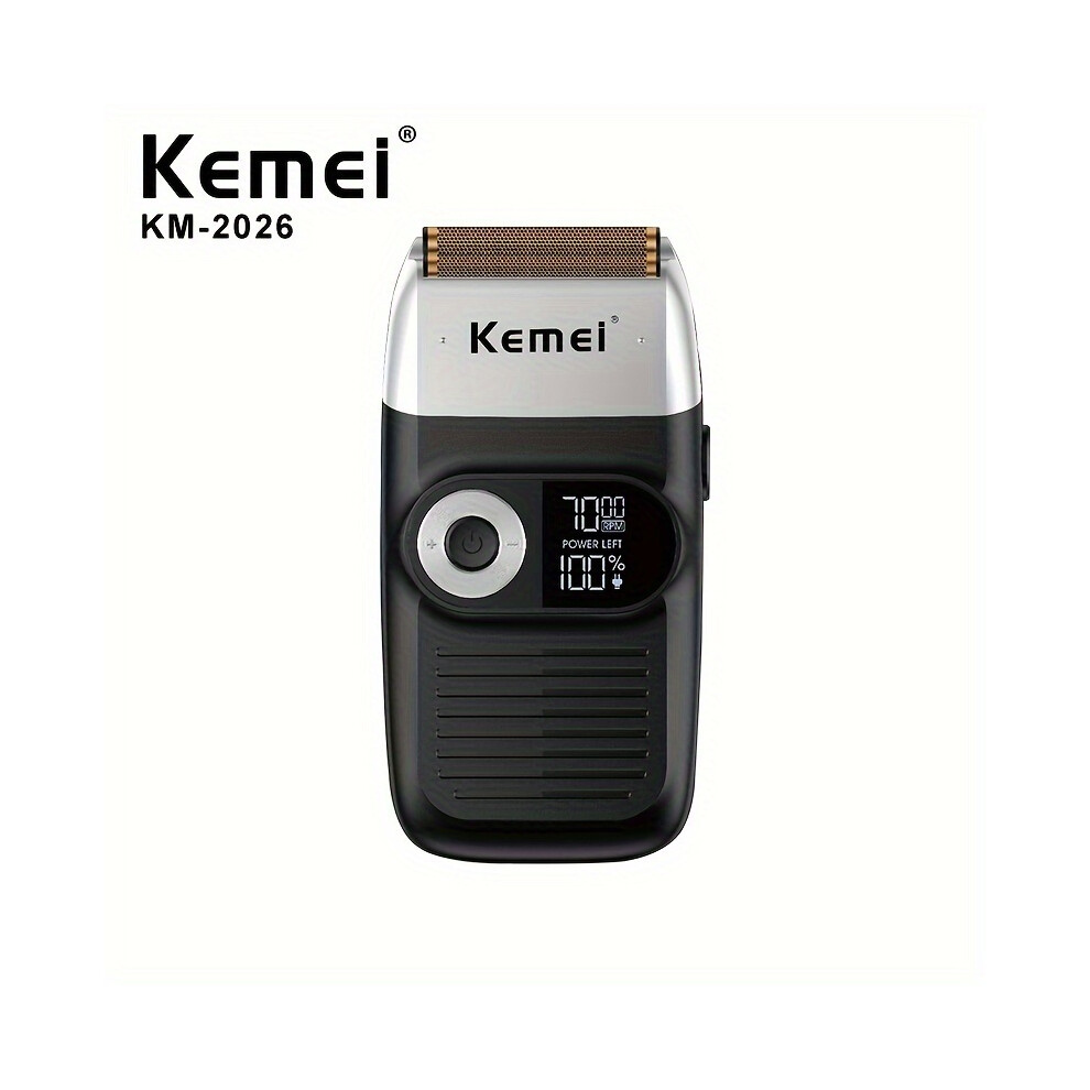 KEMEI Electric Men's Shaver With LCD Liquid Crystal Display Dual Reciprocating Shaver KM-2026