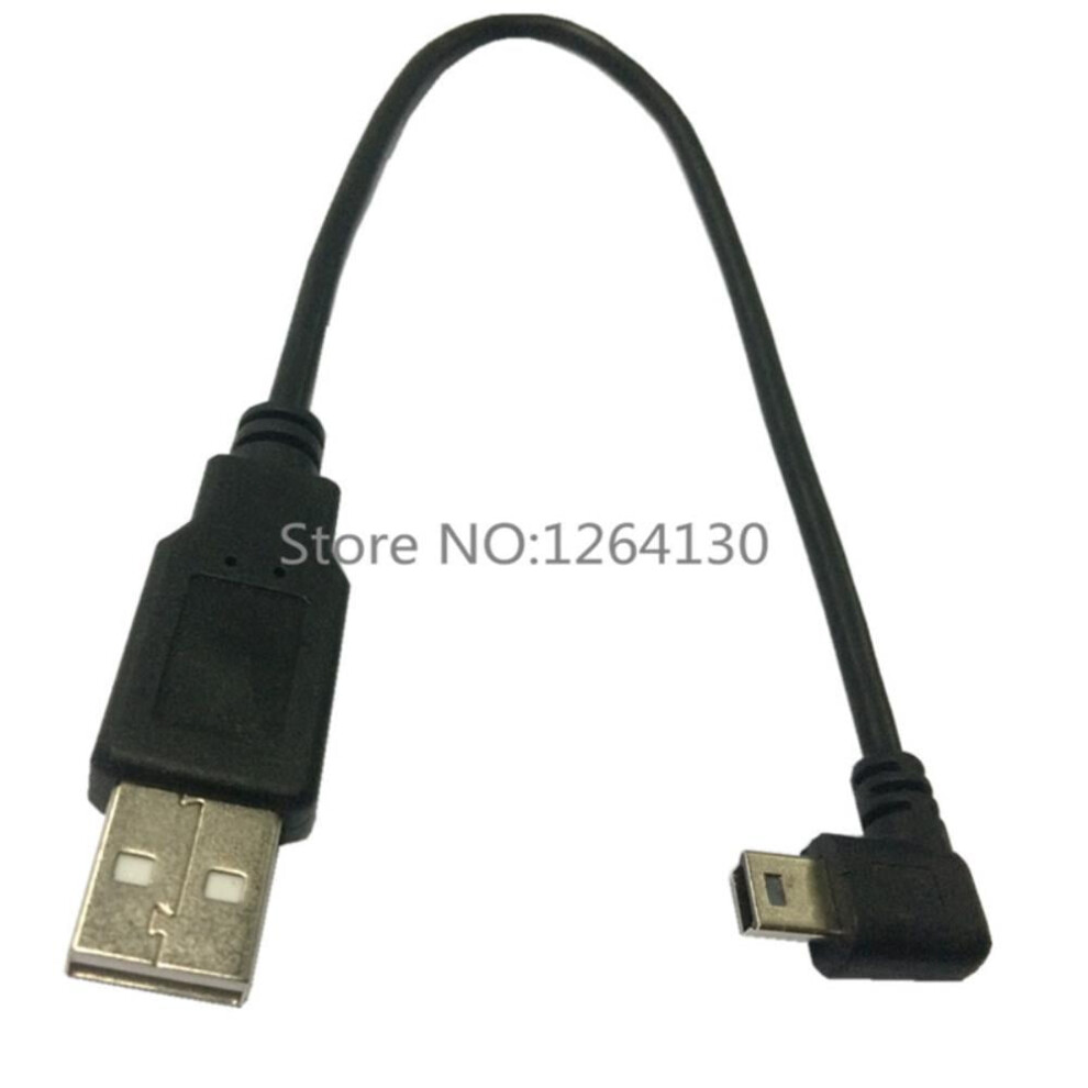 Mini Usb B Type 5Pin Male Right Angled 90 Degree To Usb 2.0 Male Data Cable 25Cm/0.25M 9557311702303