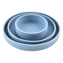 Baby Feeding Tray Set - Versatile Silicone Children Tableware - Heat-resistant Round Pan Bowl - Home Kitchen Essentials