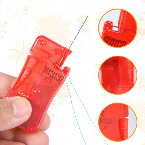 10pcs Automatic Needle Threaders for Hand Sewing, Lightweight Threading Guide Tool (7.23.5cm) 1