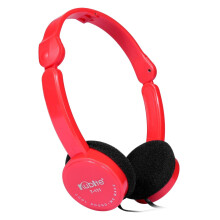 Wanfds Kids Headphones, Wired Over Ear with Mic, 85/94dB Volume Limiter, Sharing Jack, Foldable for Online Study (Red)