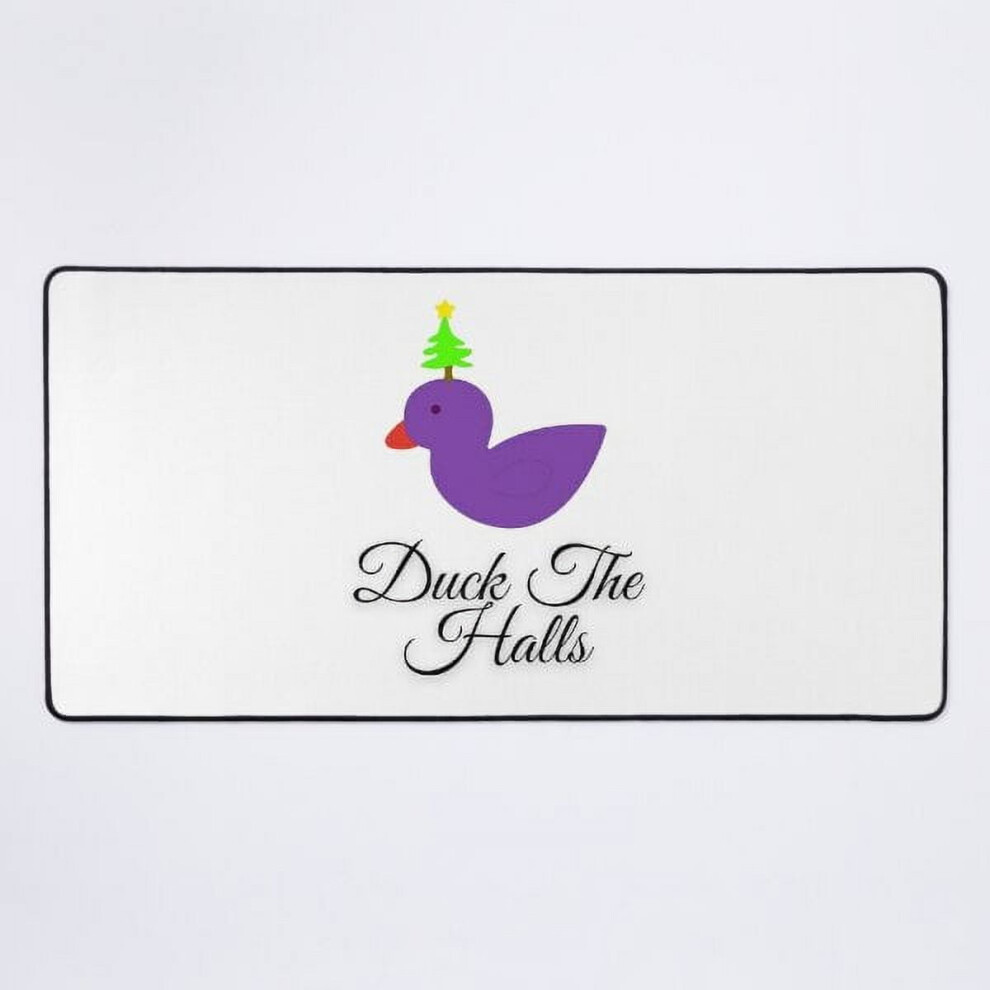A New Duck The Halls - Rubber Ducky Noel Desk Mat Green 9557311704154