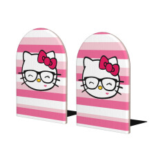 2 Pack Hello Kitty Bookends Cute Cartoon Book Stopper Heavy Duty Premium Metal Decorative Book End Supports For Kids Shelves Room Office