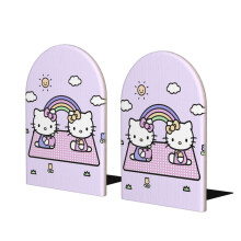 2 Pack Hello Kitty Bookends Cute Cartoon Book Stopper Heavy Duty Premium Metal Decorative Book End Supports For Kids Shelves Room Office