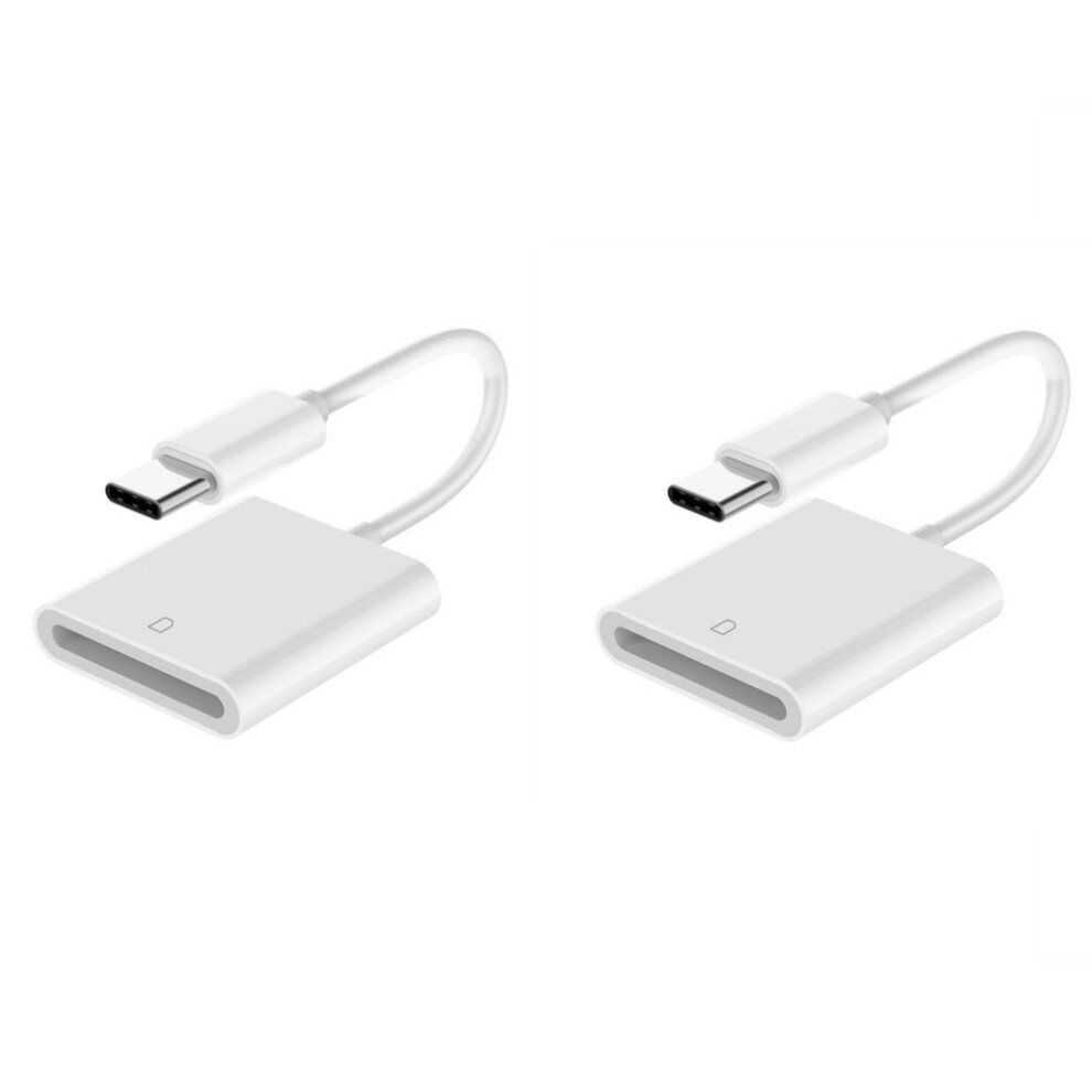 2Pcs Usb C To Sd Card Reader Usb-C To Usb Camera Memory Card Reader Adapter For Android Phone And Tablet With Usb-C With Otg (White) White 9557311704017