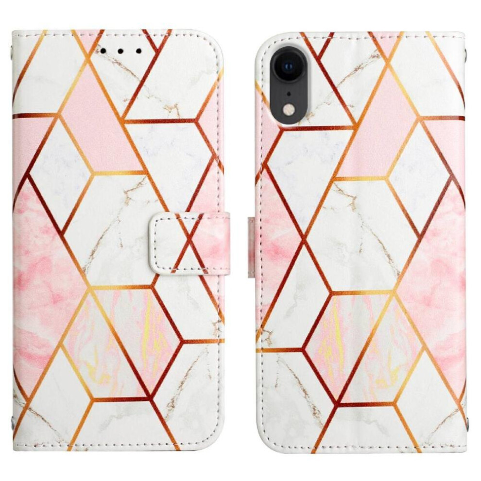 Case For Compatible With Iphone Xr Marble Pattern Kickstand Pu Leather Wallet 9557311704550