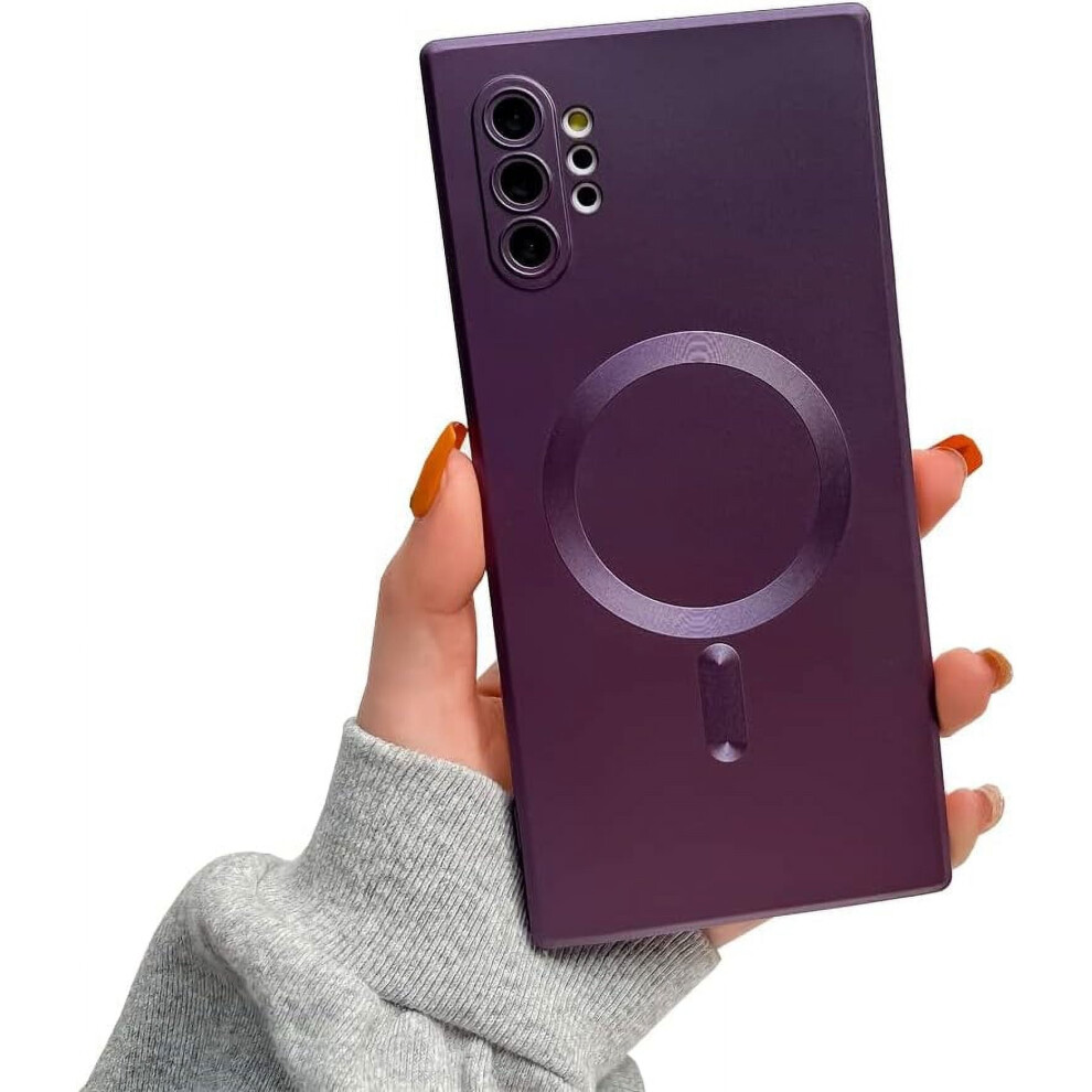 Magnetic Galaxy Note 10+ Case [Magsafe Support] Wireless Anti-Scratch Shockproof Slim Silicon Cover For Samsung Galaxy Note 10 Plus 6.8" - Purple 9557311704598