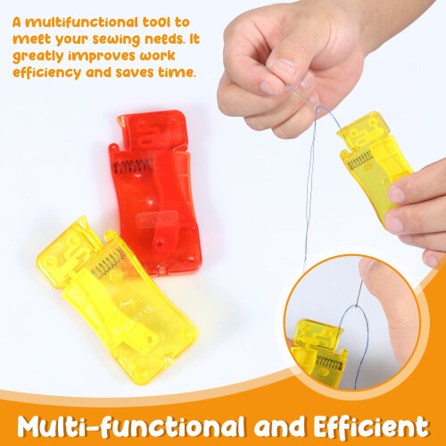 10pcs Automatic Needle Threaders for Hand Sewing, Lightweight Threading Guide Tool (7.23.5cm) 2