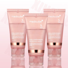 XINQITE Medicube Collagen Overnight Peel Off Mask - Korean Face Mask with Hydrolyzed Collagen for Glowing Skin, 3PC