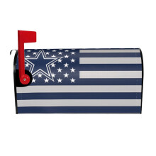 Cowboys Magnetic Waterproof Sun Protection Mailbox Cover, Double-Sided Football Team Theme Decor for Garden Mailbox (Various Sizes)