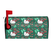 Hello Kitty waterproof magnetic mailbox cover, compatible with full-size mailboxes, Oxford cloth outdoor garden decoration