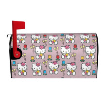Hello Kitty waterproof magnetic mailbox cover, compatible with full-size mailboxes, Oxford cloth, outdoor garden decoration