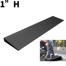 ZXMT 1" Rise Threshold Ramp 1500 lbs Capacity 40" Wide Durable Rubber Power Wheelchair Ramp