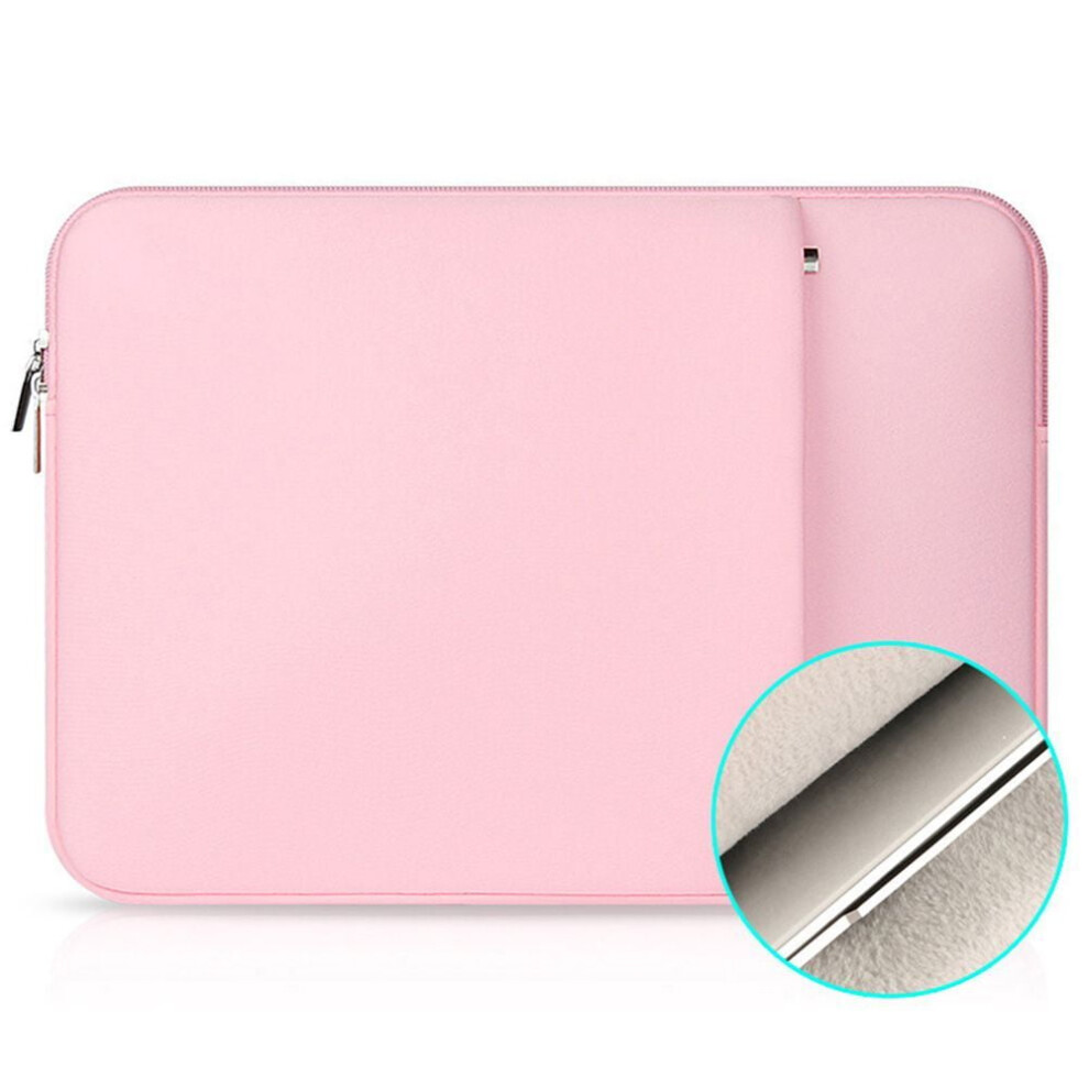 Colorful Dual Zipper Universal Waterproof Pouch Carrying Bag Laptop Sleeve Case Notebook Cover 15.6 Inch Pink 9193271568636