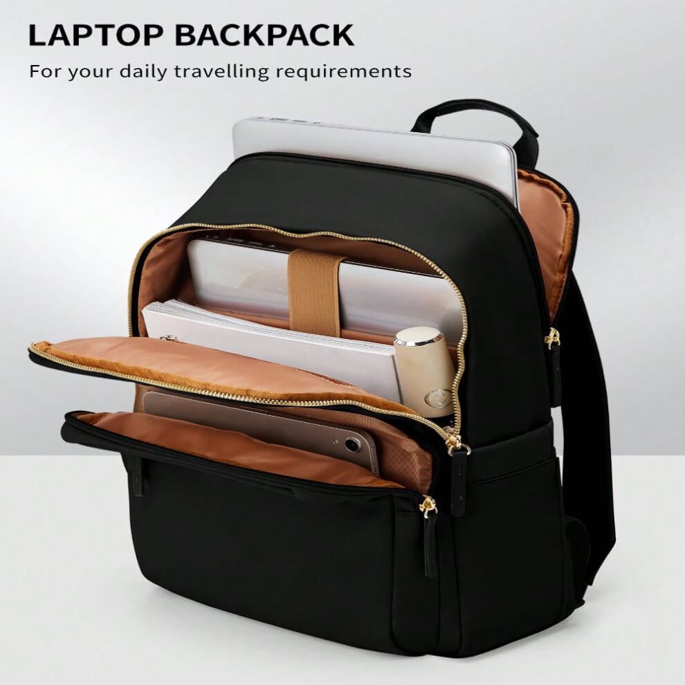 Qutetn Laptop Backpack For Women, Fits 15 Inch, Waterproof Lightweight Bag With Computer Compartment, Fashion Travel Work Bag 9193271568674