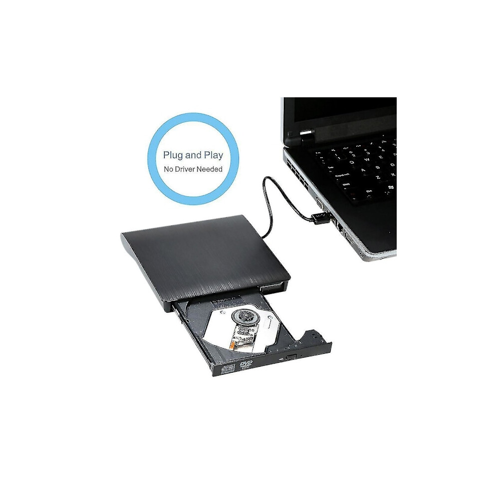 External Usb 3.0 Slim Dvd-Rw Cd Writer Drive Reader Burner Player For Laptop Pc 9193271568926