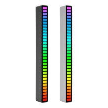 RGB Sound Control Rhythm Lights 32 LED 18 Colors Audio Spectrum Mode 5 Levels of