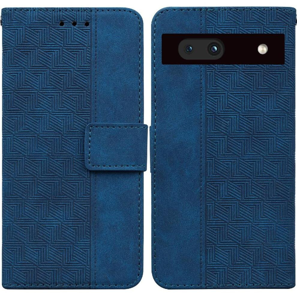 Case For Google Pixel 7A Flip Folio Kickstand Feature Premium Pu Leather Wallet Cover Geometric Embossed 9418476339325