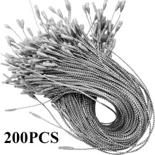 200Pcs Golden Silver Precut Hanging Ropes Christmas Snap Locking String for 2024 Xmas New Year Party DIY Decor Supplies