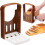 Foldable Bread Cutter with 4 Thickness Options - Baking Tool, Durable Adjustable Loaf Slicer, Bread Slicing Guide 2