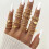 18pcs Ring Set Knuckle Ring BLACK black 4