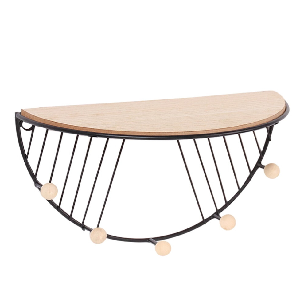 Metal Floating Shelves With Hooks For Wall Decor 9130661624947