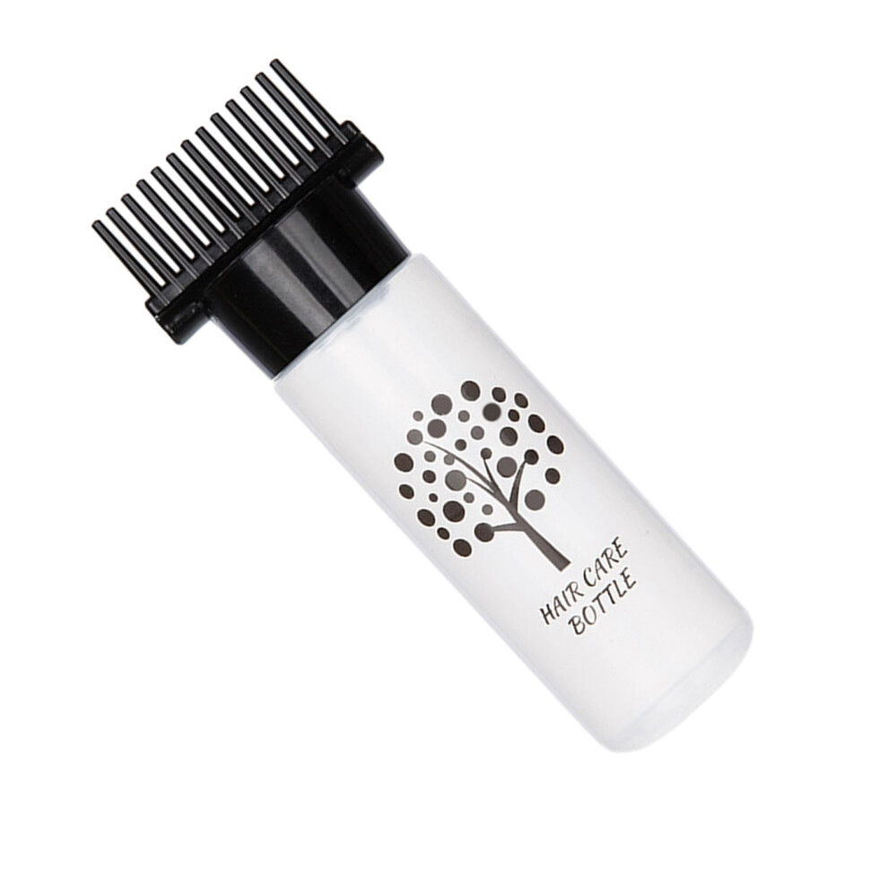 Black Hair Dye Applicator Bottle With Comb And Brush For Even Root Coverage,