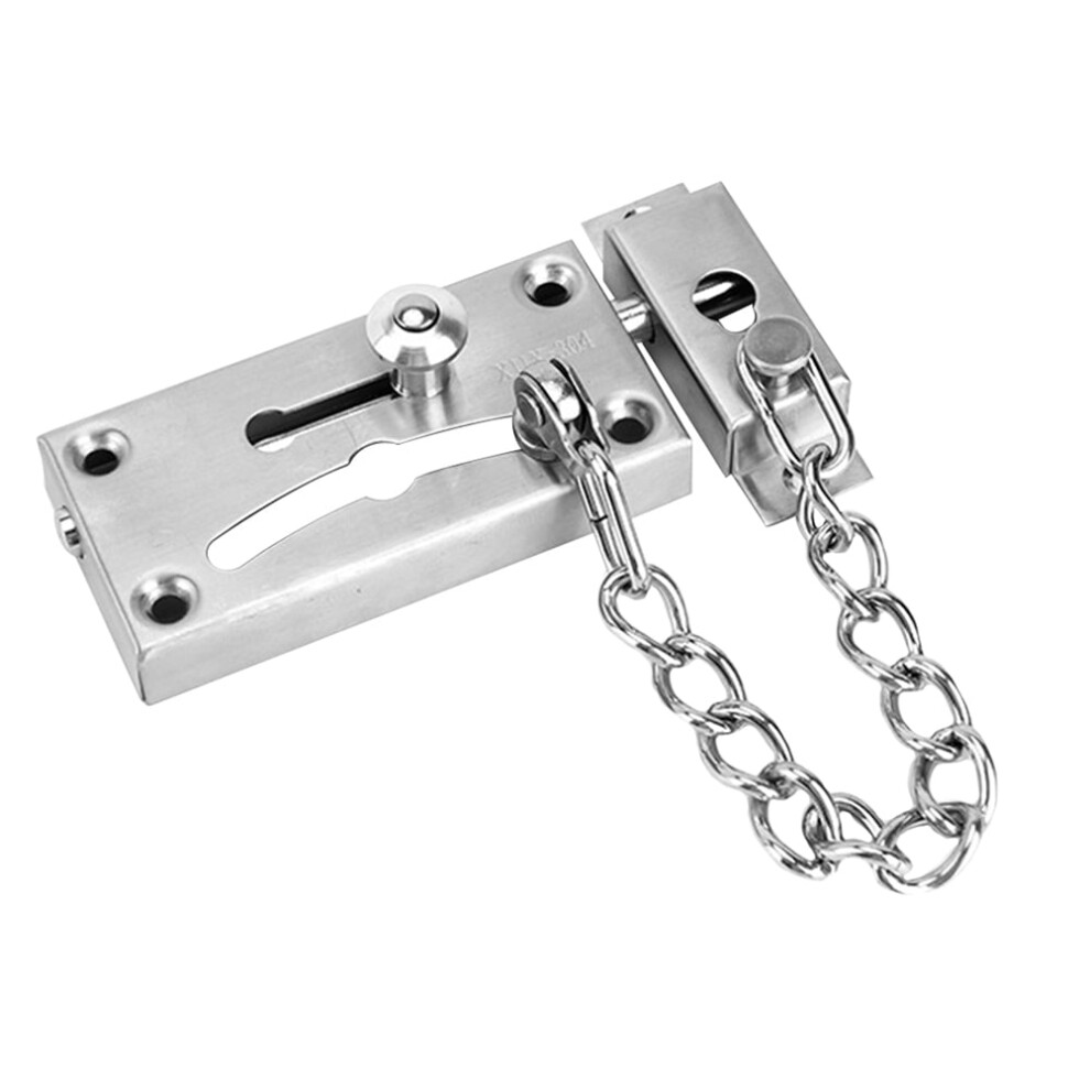 Chain Lock Door Safety Bolt Anti-Theft Latch Household Punch Hole Stainless Steel 9170372853182