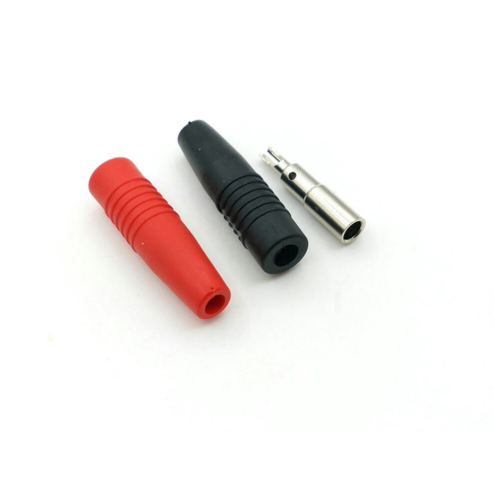 For 50Pcs Solder Copper 4Mm Silicone Insulated Banana Female Jack Socket Plug Connector 9170372853090