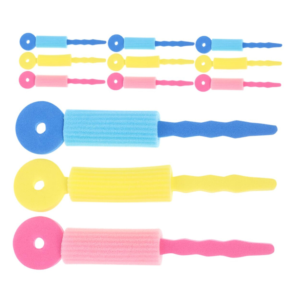 30pcs Sponge Hair Rollers No Heat Curlers for Short and Medium Hair Soft Foam Overnight Waves