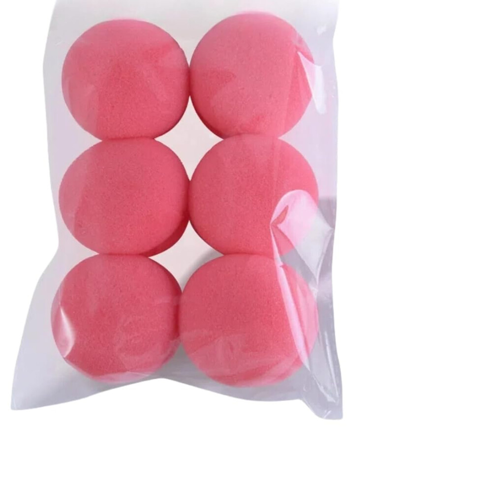 Pink/Yellow Strawberry Sponge Hair Rollers Heatless Overnight Curlers Soft Foam For Gentle Noheat Styling