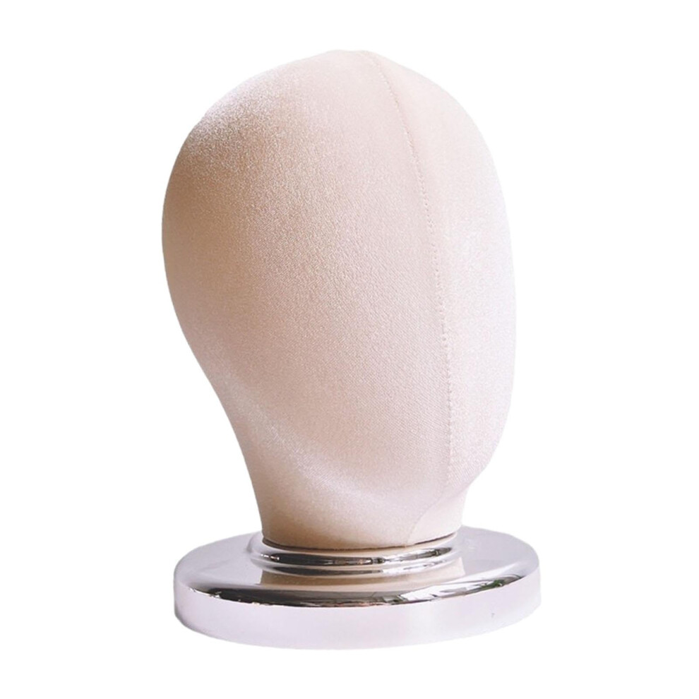 Unisex Velvet Mannequin Head 21.26 Inch For Wigs And Hats With Realistic Profile And Stable Pvc Base