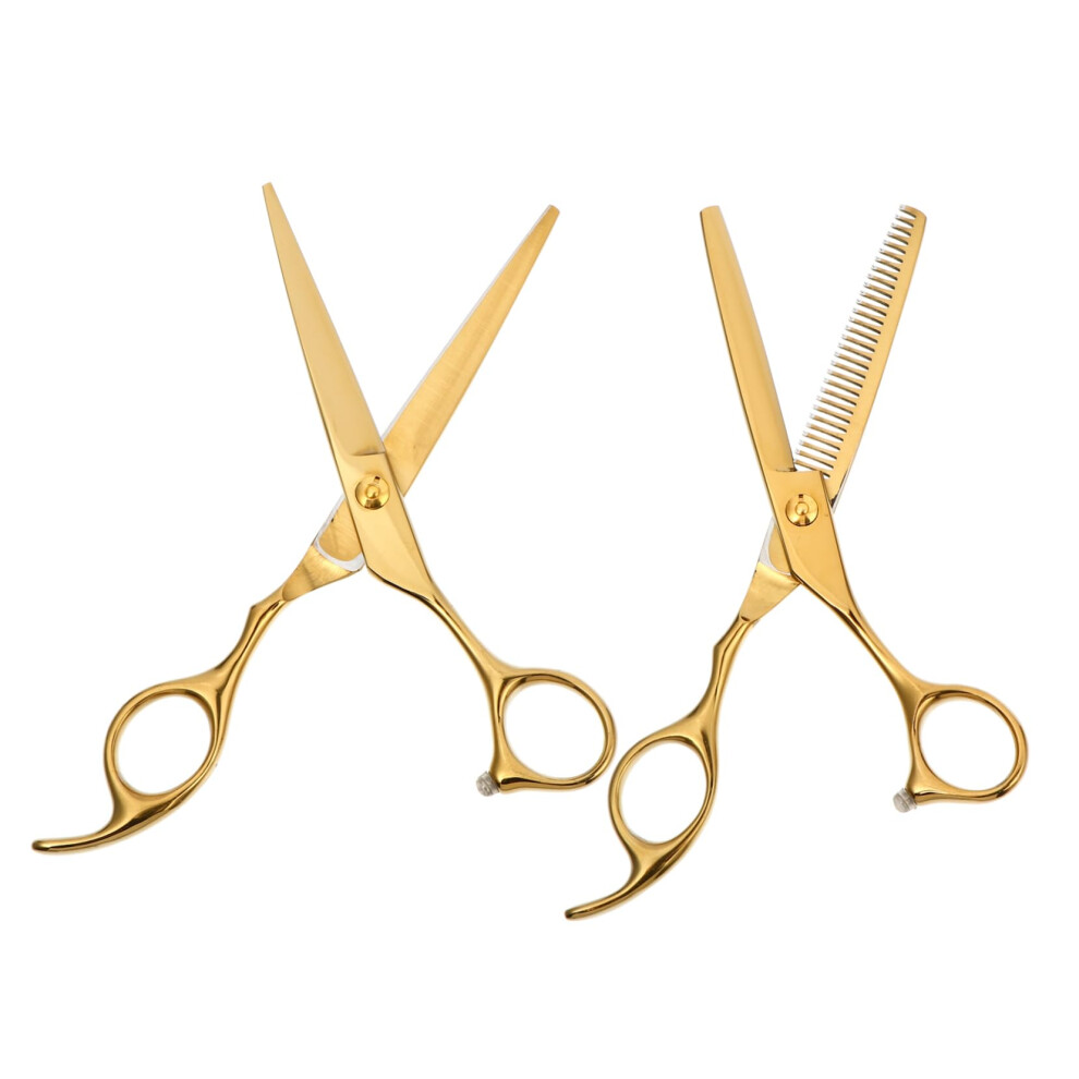 Professional 6Inch Hair Cutting Scissors Set with Stainless Steel Barber Shears for Salon and Home