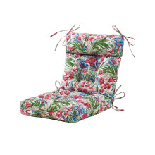Outdoor Chair Cushion Set with Ties, WeatherResistant Floral  Back Patio Furniture Cushion, 44x21x4