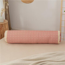 Body Pillow for Adults 100cm Red, Cylindrical Bolster Pillow, Full Body Support, Removable Cover