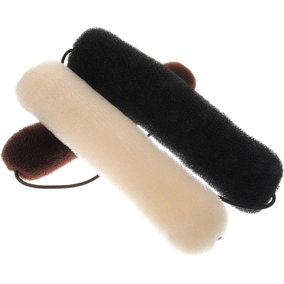 Unisex 3Pcs Donut Hair Bun Maker With Buckle For Women Quick Neat Bun Shaper For Travel And Daily Use