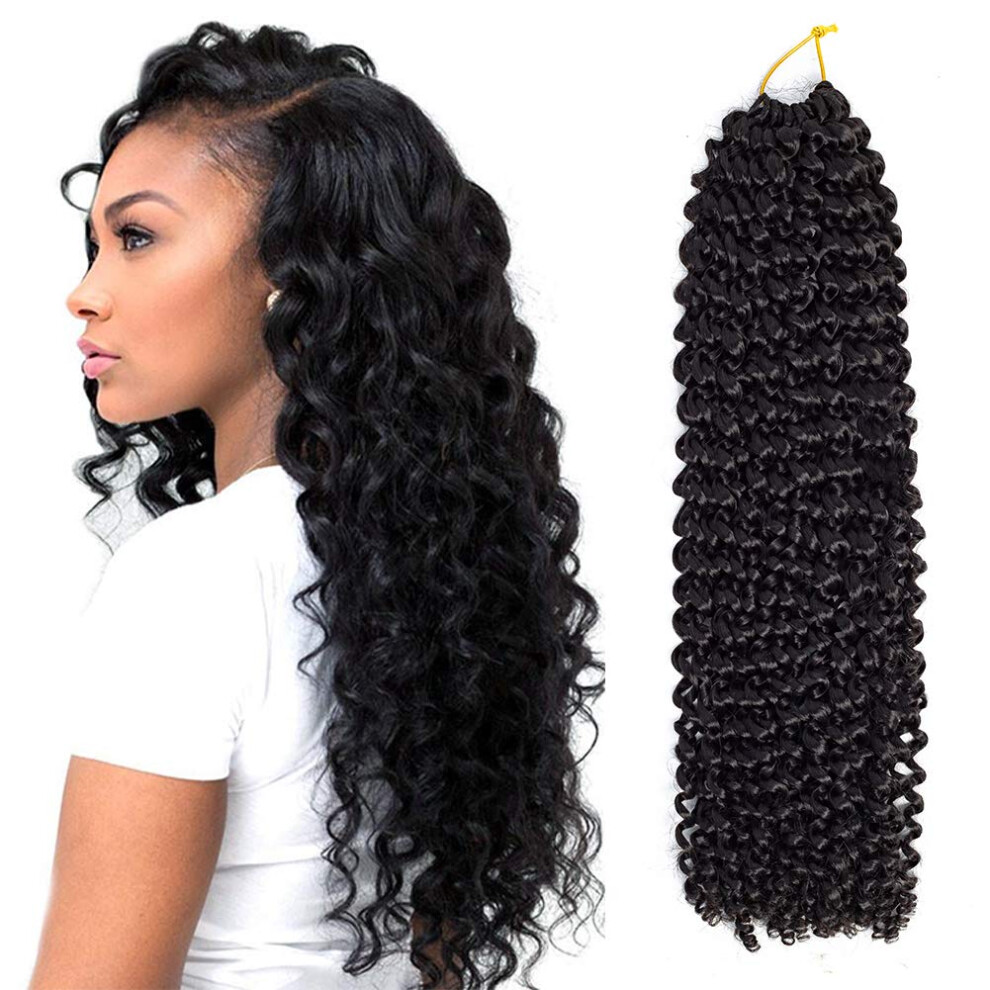 Unisex 6 Packs Passion Twist Hair Bohemian Crochet Braids Extensions 18' 22 Strands Soft Tangle 2#