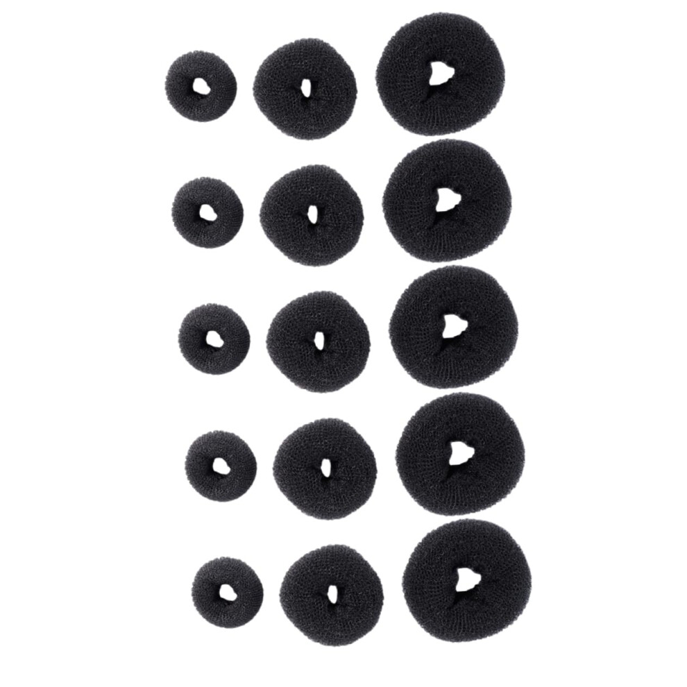 Unisex 15Pcs Hair Bun Maker And Hair Donut Set For Natural Volume Updos With Secure Allday Hold