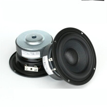 4 Inch Subwoofer Speaker Replacement with Powerful Bass Output, Square 4 Ohm Bass Driver Woofer